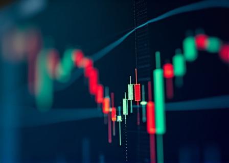 Graphed volatility index showing a dip and recovery